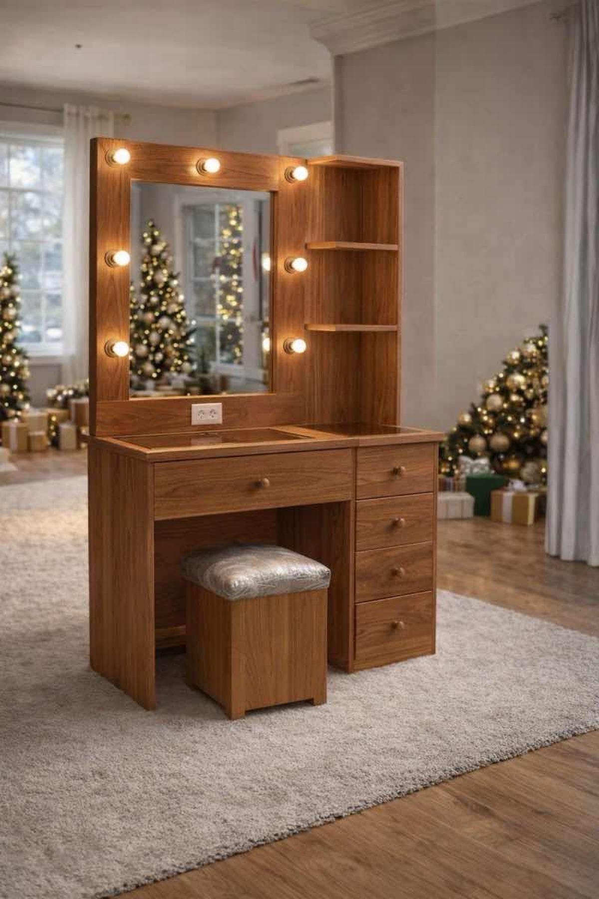 Coiffeuse avec miroir et éclairage LED 3