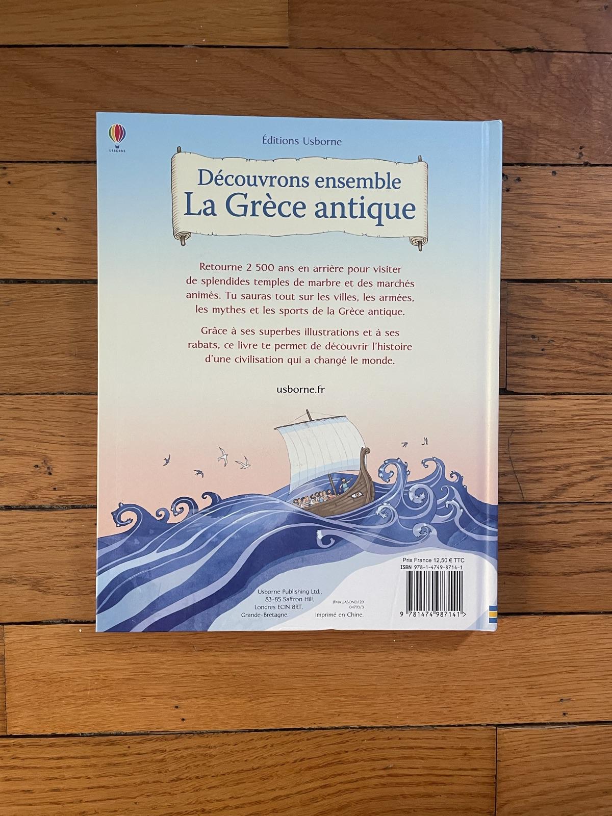 Livre jeunesse Usborne : Découvrons ensemble La Grèce antique 2