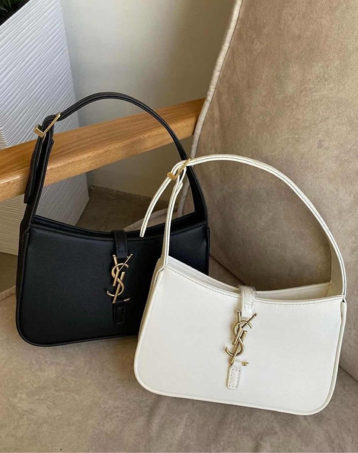Paire de sacs à main style baguette avec logo YSL