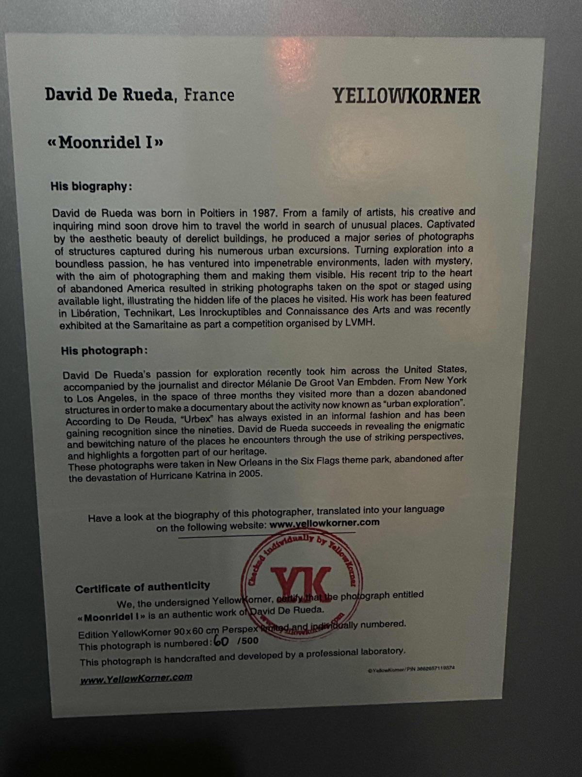 Photographie d'art Yellowkorner "Moonridel I" de David De Rueda, édition limitée sur Perspex 2