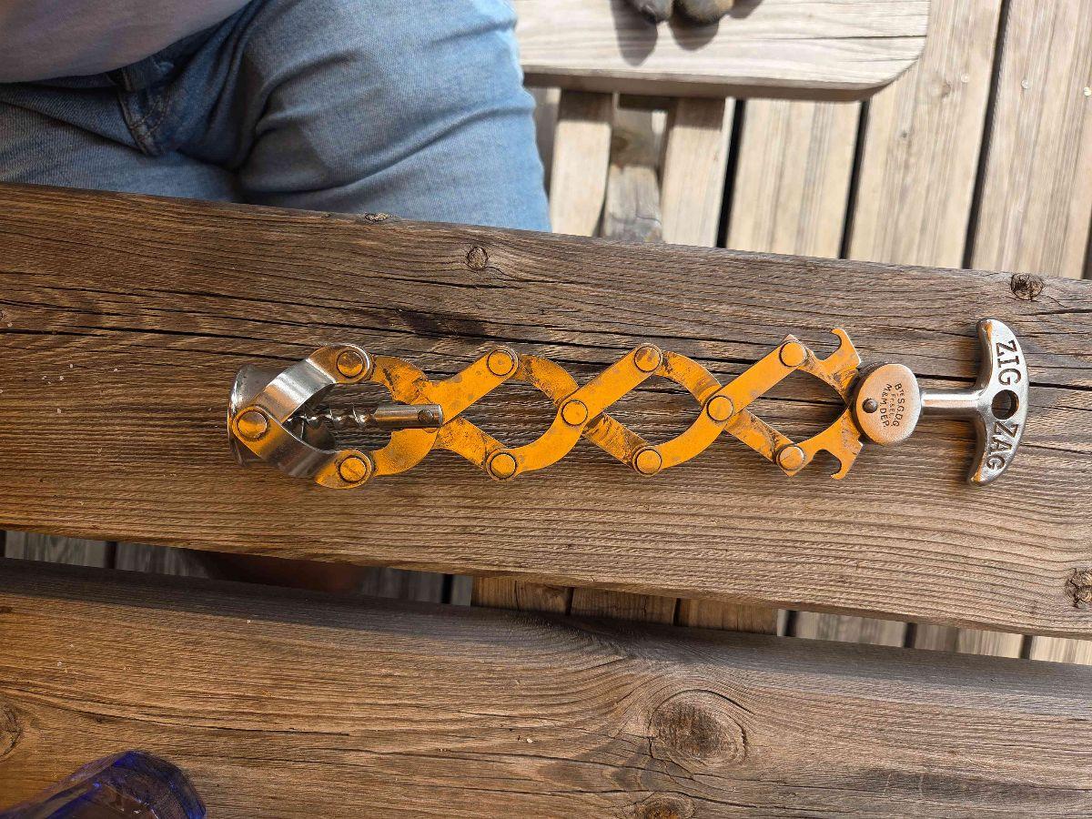 Tire-bouchon Zig Zag pliant vintage 3